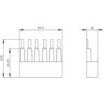 Приналежність для пускачів SIRIUS 3RM1 - 3-ф. шинка для підключення 2 пускачів, модульна відстань 45 - Зображення 2