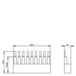 Приналежність для пускачів SIRIUS 3RM1 - 3-ф. шинка для підключення 3 пускачів, модульна відстань 45 - Зображення 2