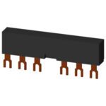 3-фазна шина, модульна відстань 55мм, для 2х автоматичних вимикачів - Зображення 3