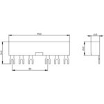 3-фазна шина, модульна відстань 55мм, для 2х автоматичних вимикачів - Зображення 2