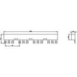 3-фазна шина, модульна відстань 55мм, для 4х автоматичних вимикачів - Зображення 2