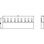3-фазна шина, для 3 автоматичних вимикачів, типорозмір S2, модульна відстань 50 мм. - Зображення 2