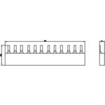 3-фазна шина, для 4 автоматичних вимикачів, типорозмір S2, модульна відстань 50 мм. - Зображення 2