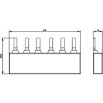 3-фазна шина, для 2 автоматичних вимикачів, типорозмір S2, модульна відстань 50 мм. - Зображення 2
